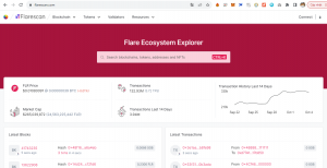 Flarescan: Explorer của blockchain Flare do nhóm Avascan thực hiện