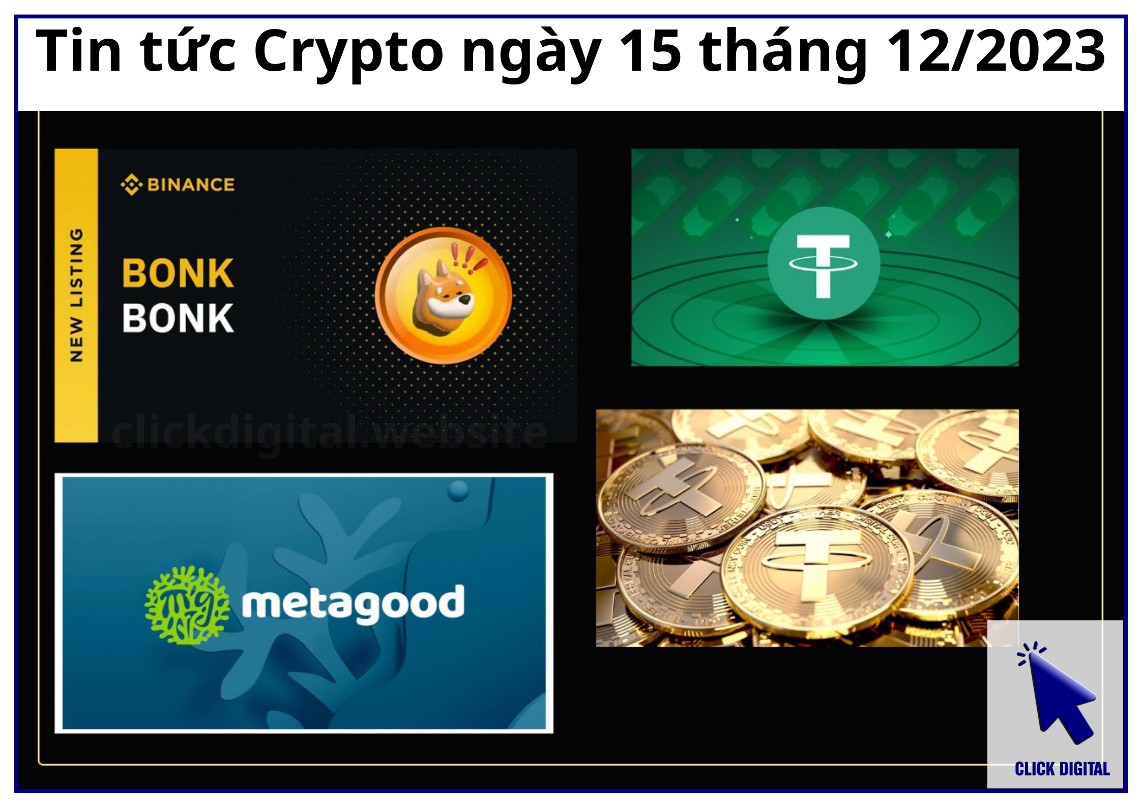 Tin tức Crypto ngày 15 tháng 12/2023: Binance sẽ niêm yết token BONK