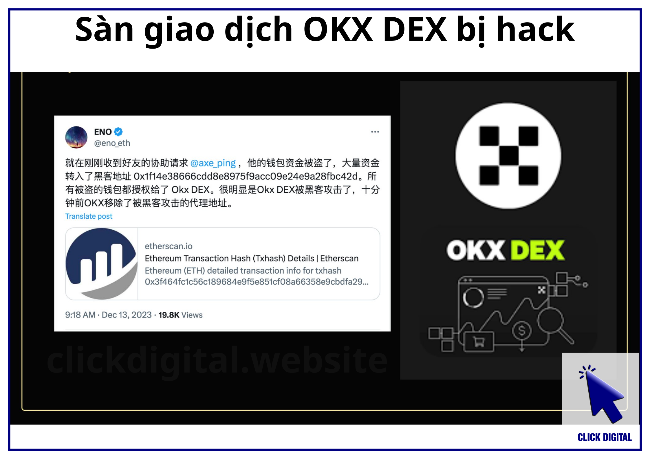 Sàn giao dịch OKX DEX bị tấn công, mất hơn 4,000 USD