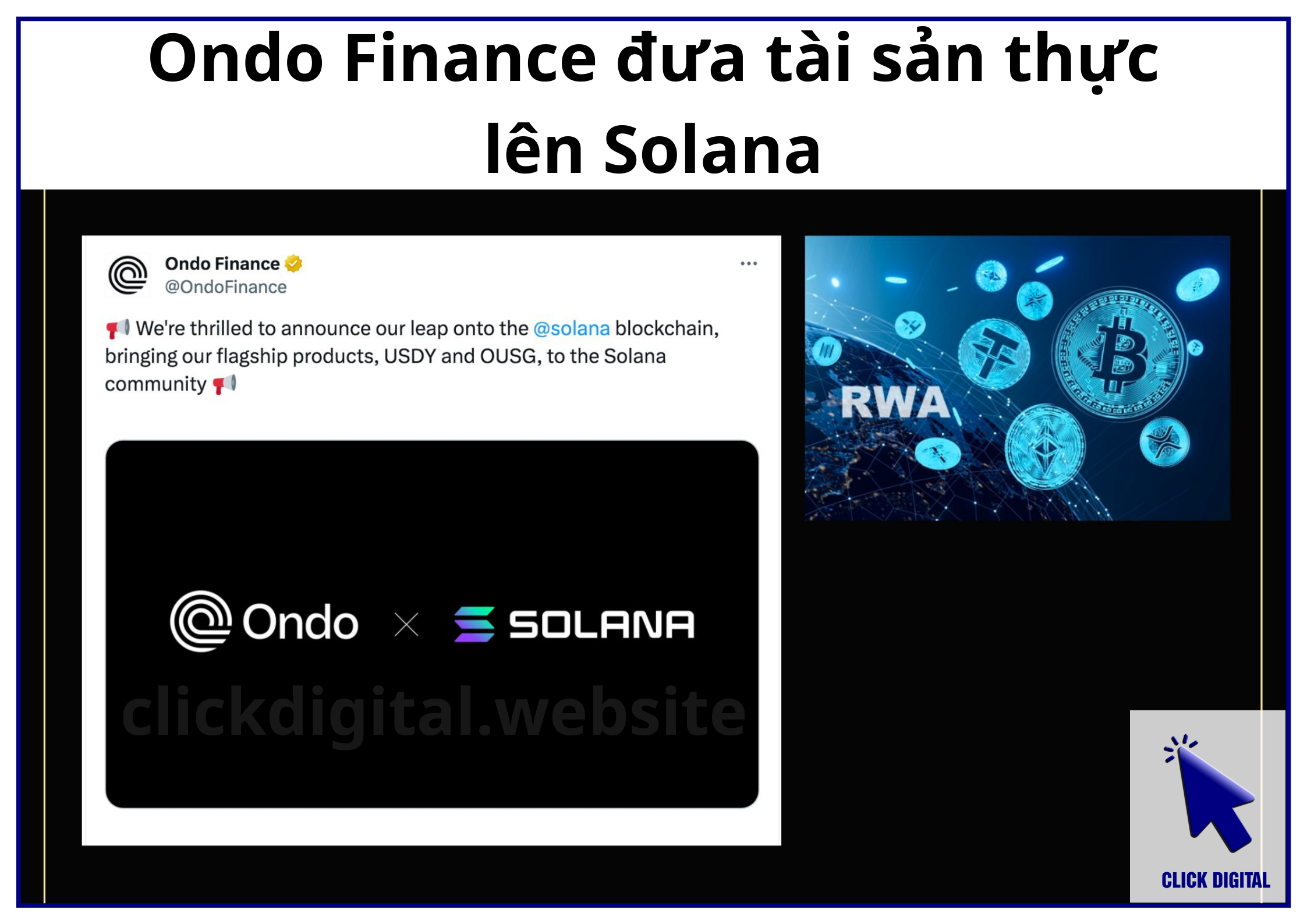 Ondo Finance đưa tài sản thực lên Solana