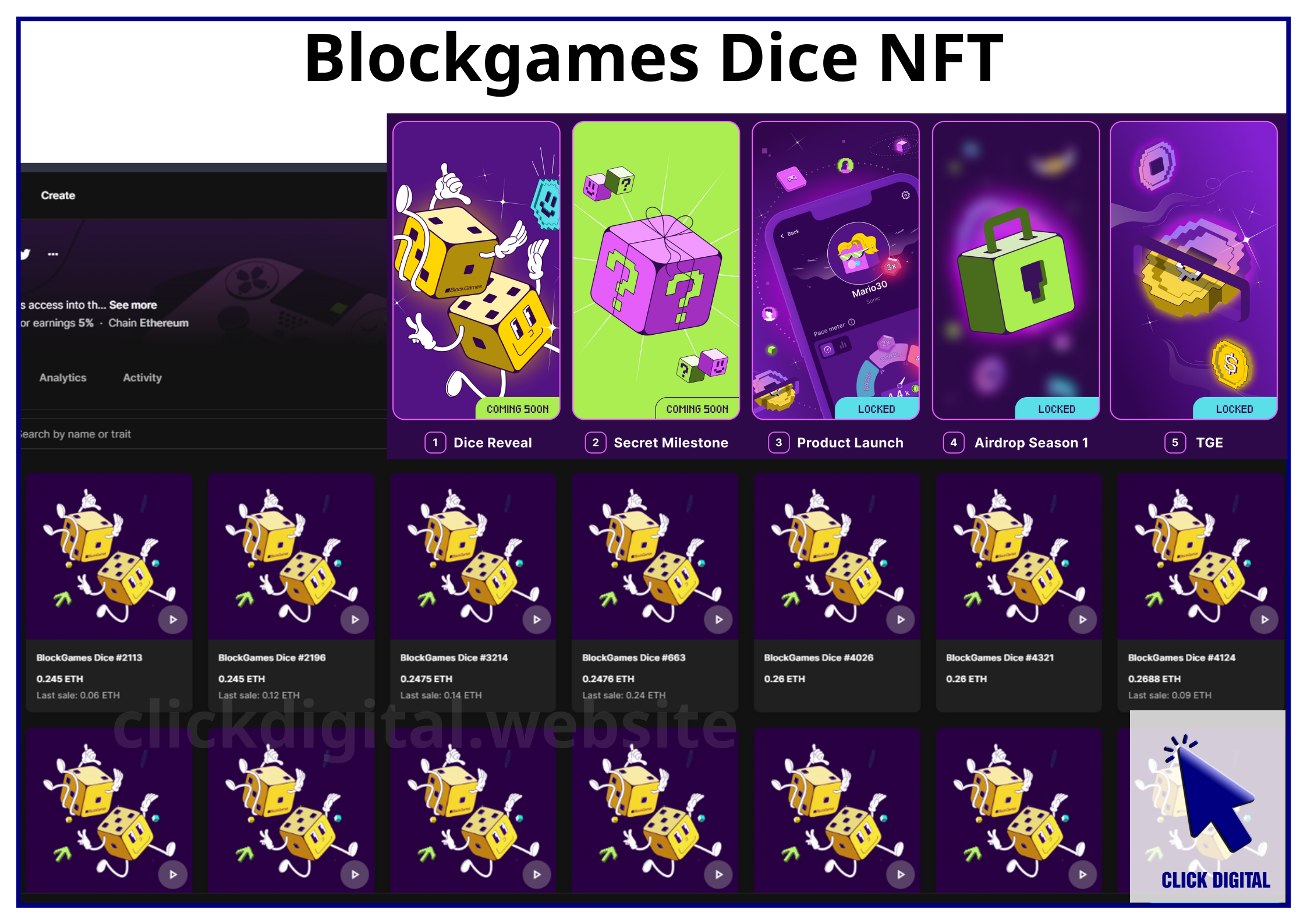 Giới thiệu dự án NFT Blockgames Dice