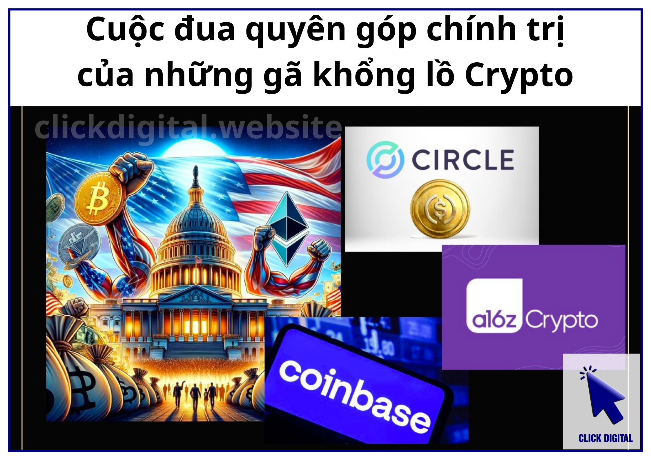 Cuộc đua quyên góp chính trị của những gã khổng lồ Crypto