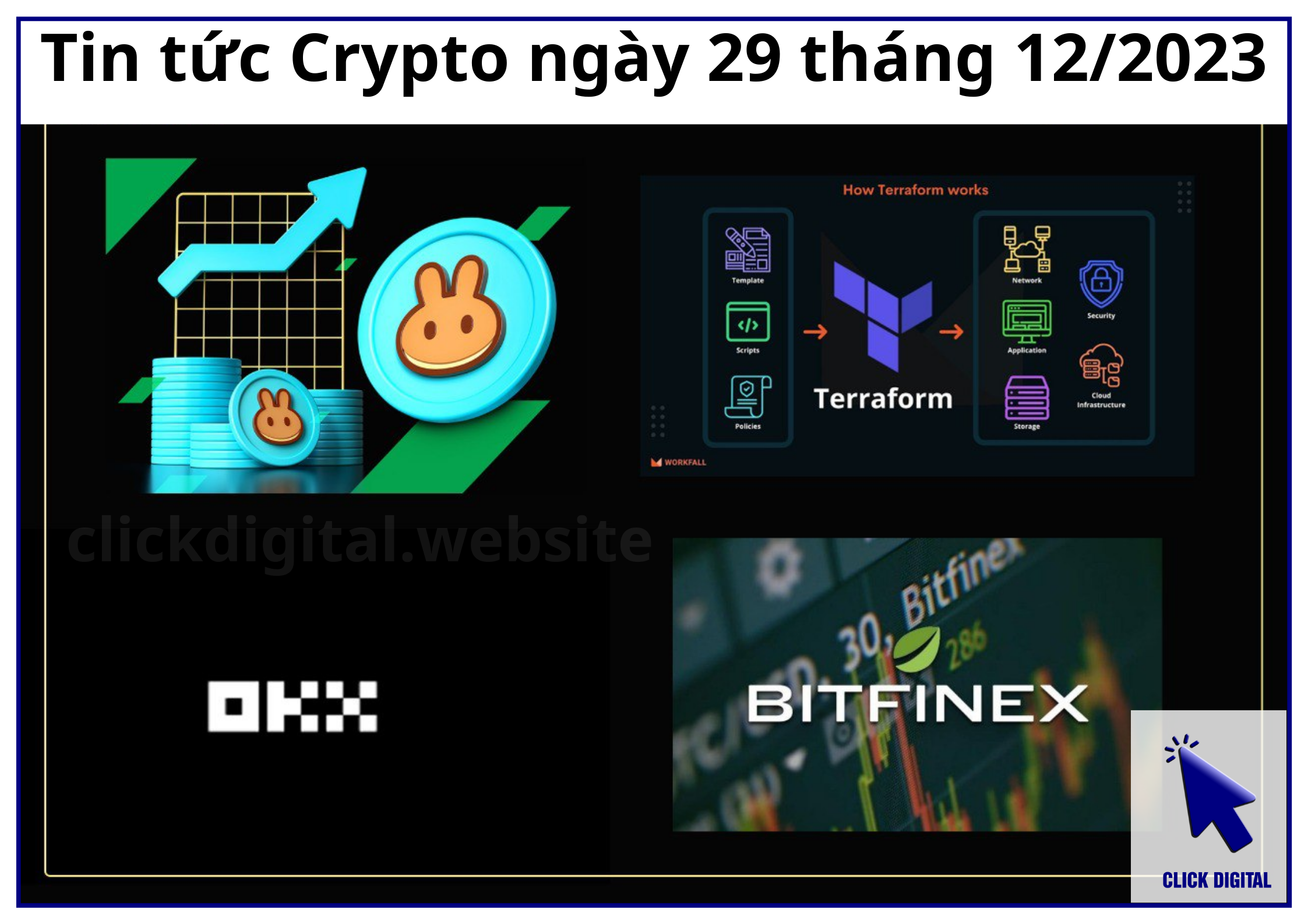 Tin tức Crypto ngày 29 tháng 12/2023: Bitfinex dự đoán vốn hóa Crypto năm 2024 tăng từ 1.6 lên 3.2 nghìn tỷ đô