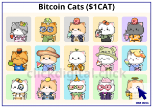 Các sản phẩm của GameFi Bitcoin Cats (1CAT)