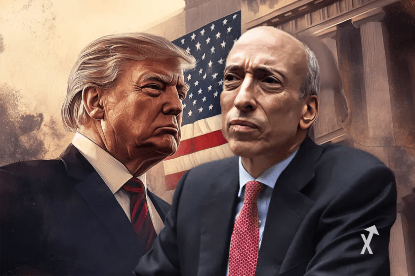 Donald Trump và Gary Gensler